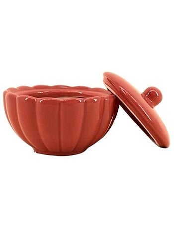 Bougie parfumée en céramique corolle à couvercle 11cm