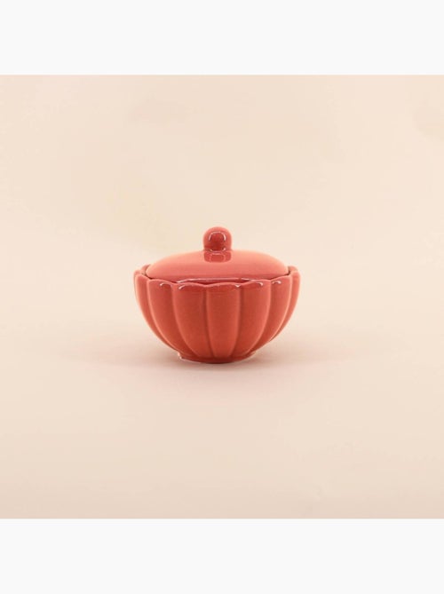 Bougie parfumée en céramique corolle à couvercle 11cm - Kiabi