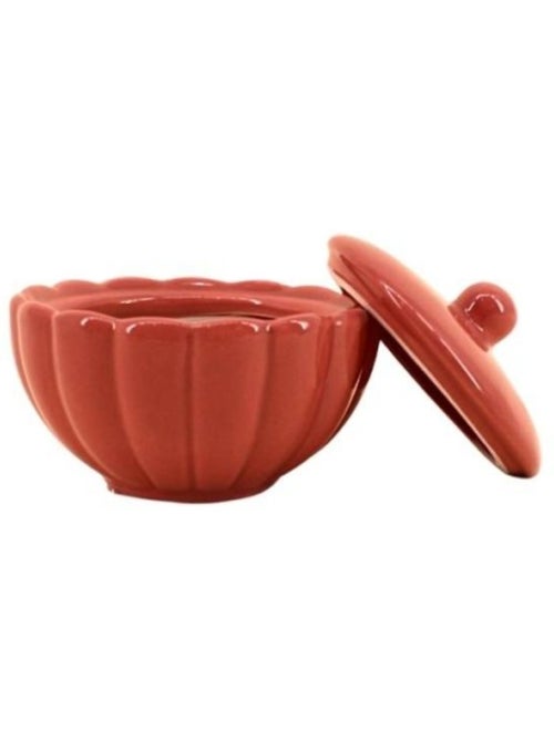 Bougie parfumée en céramique corolle à couvercle 11cm - Kiabi