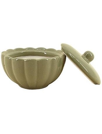 Bougie parfumée en céramique corolle à couvercle 11cm