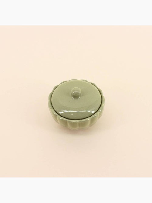 Bougie parfumée en céramique corolle à couvercle 11cm - Kiabi