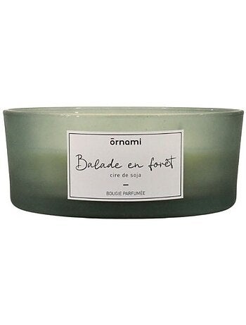 Bougie parfumée en cire de soja 4 mèches "Balade en forêt" 380gr