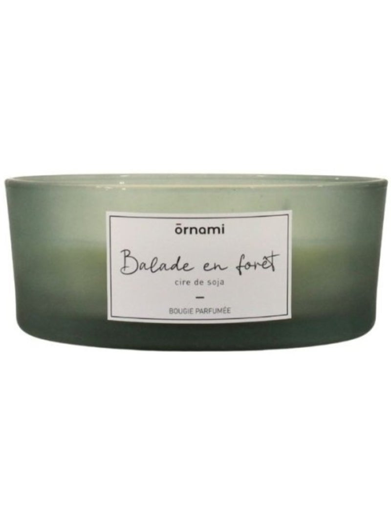 Bougie parfumée en  cire de soja 4 mèches "Balade en forêt" 380gr Vert - Kiabi