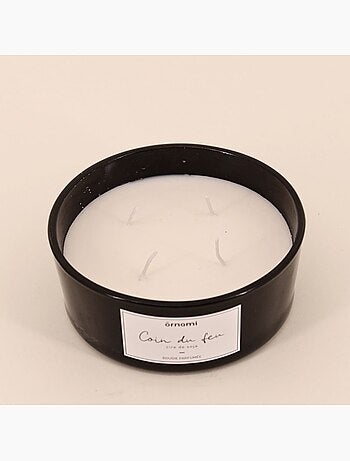 Bougie parfumée en cire de soja 4 mèches "Coin du feu" 380gr