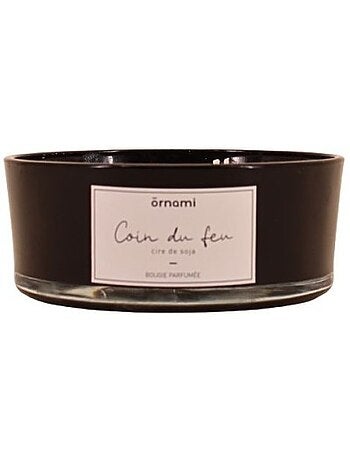 Bougie parfumée en cire de soja 4 mèches "Coin du feu" 380gr