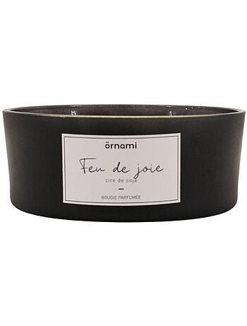 Bougie parfumée en cire de soja 4 mèches " feu de joie" 380g