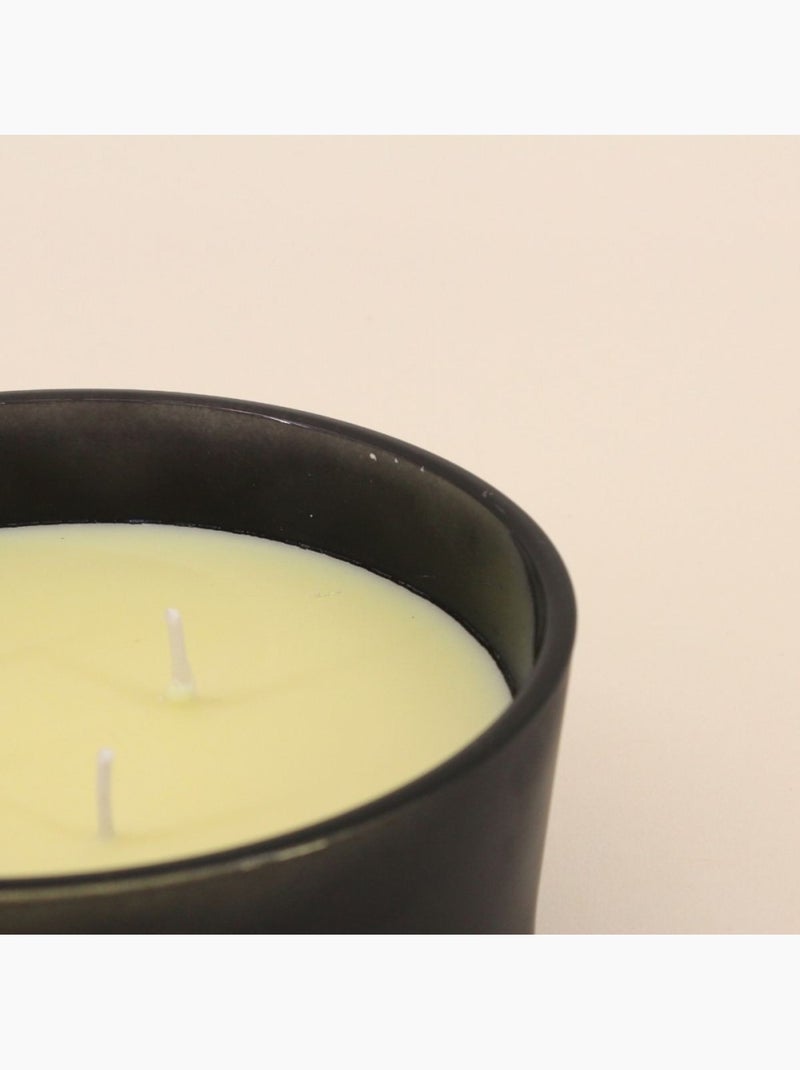Bougie parfumée en cire de soja 4 mèches " feu de joie" 380g Noir - Kiabi