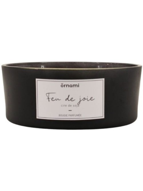 Bougie parfumée en cire de soja 4 mèches " feu de joie" 380g - Kiabi