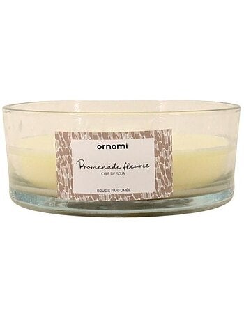 Bougie parfumée en cire de soja 4 mèches "Promenade fleurie" 380gr