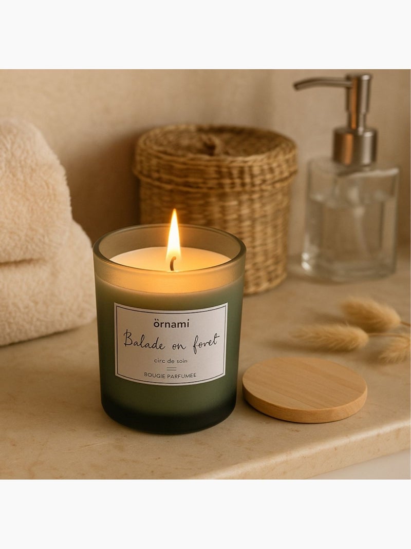 Bougie parfumée en cire de soja "balade en forêt" 280g Vert - Kiabi
