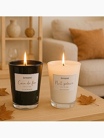 Bougie parfumée en cire de soja "Coin du feu" 280GR