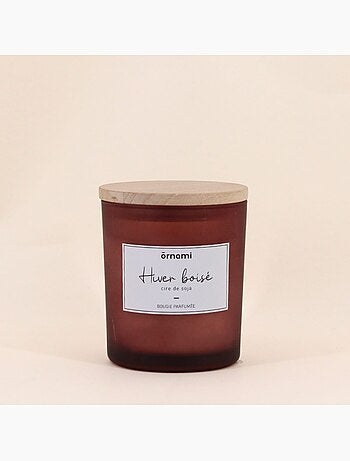 Bougie parfumée en cire de soja "hiver boisé" 280g