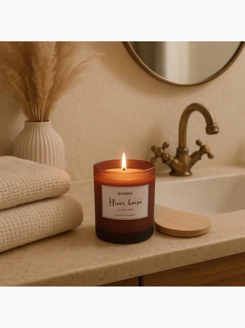 Bougie parfumée en cire de soja "hiver boisé" 280g - Kiabi