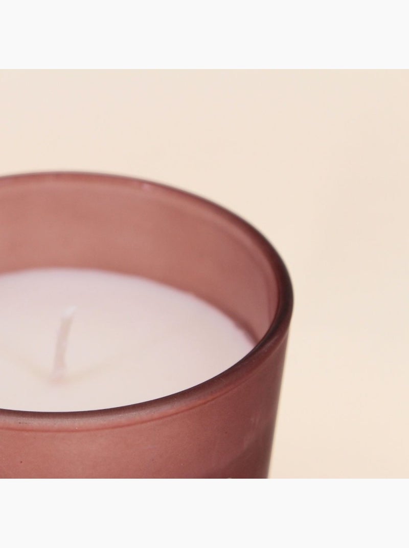 Bougie parfumée en cire de soja "hiver boisé" 280g Bordeaux - Kiabi
