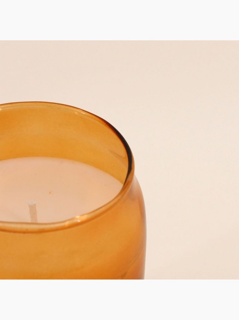 Bougie parfumée en cire de soja "Hiver boisé" 320g Orange - Kiabi