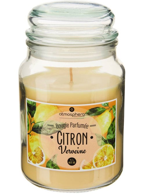 Bougie parfumée en grand pot verre à couvercle ELOA - Kiabi Bougie parfumée en grand pot verre à couvercle ELOA - Kiabi