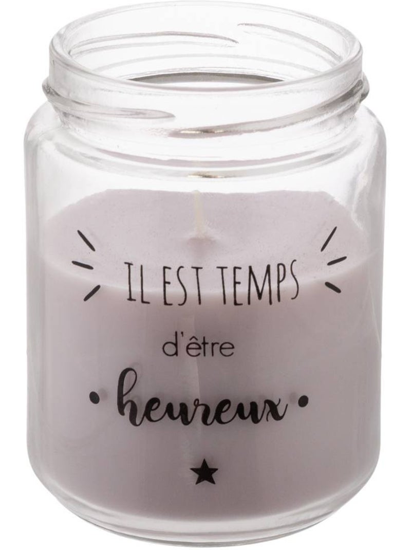 Bougie parfumée en verre avec couvercle en liège Marron - Kiabi