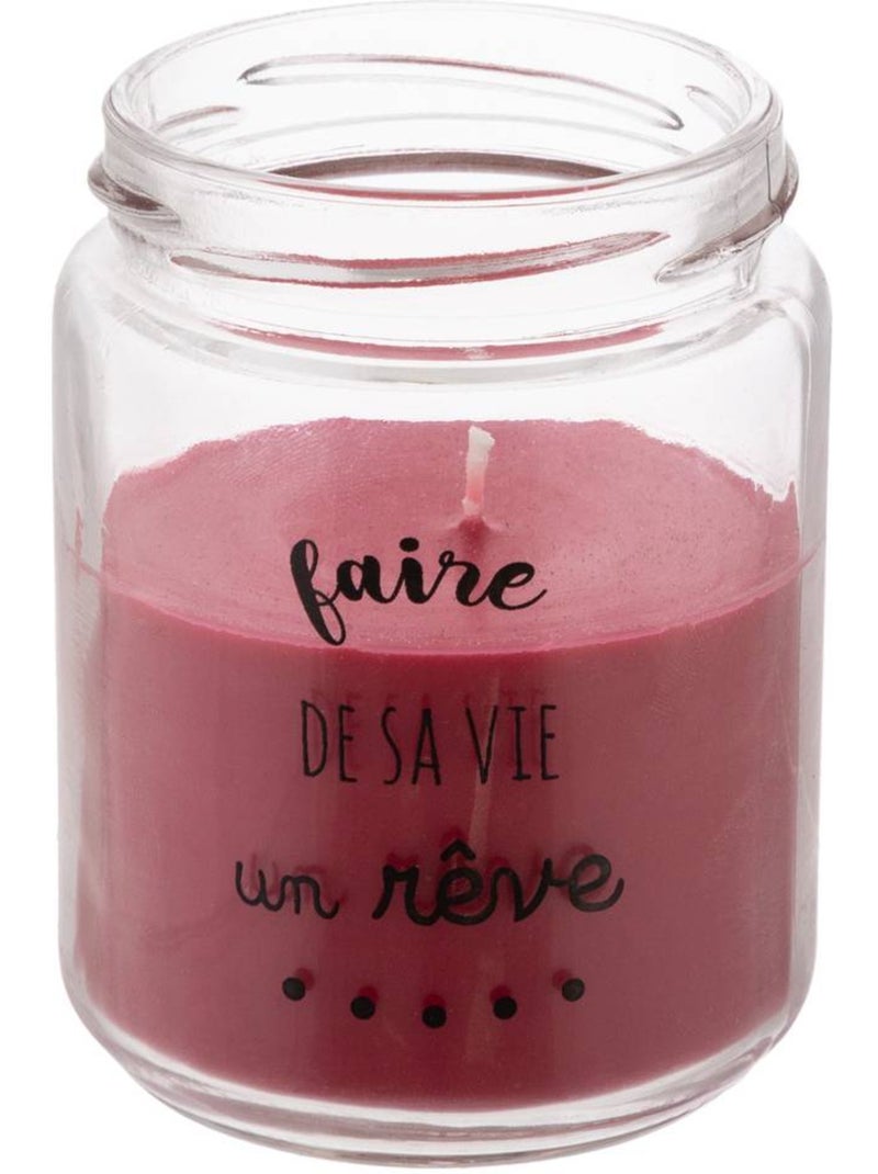 Bougie parfumée en verre avec couvercle en liège Marron - Kiabi