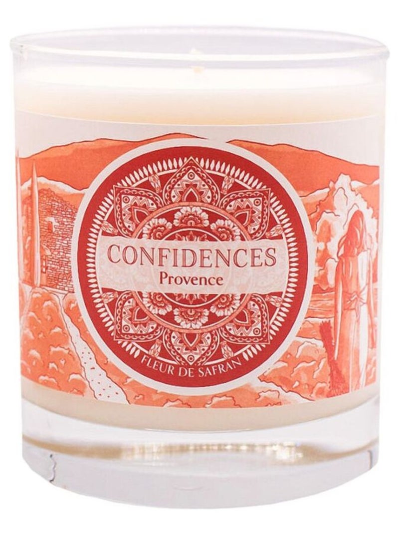 Bougie parfumée fleur de safran fabriquée en provence 180 g Blanc - Kiabi