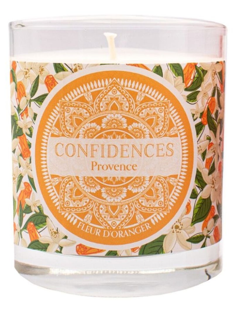 Bougie parfumée fleur d'oranger fabriquée en provence 180 g Blanc - Kiabi