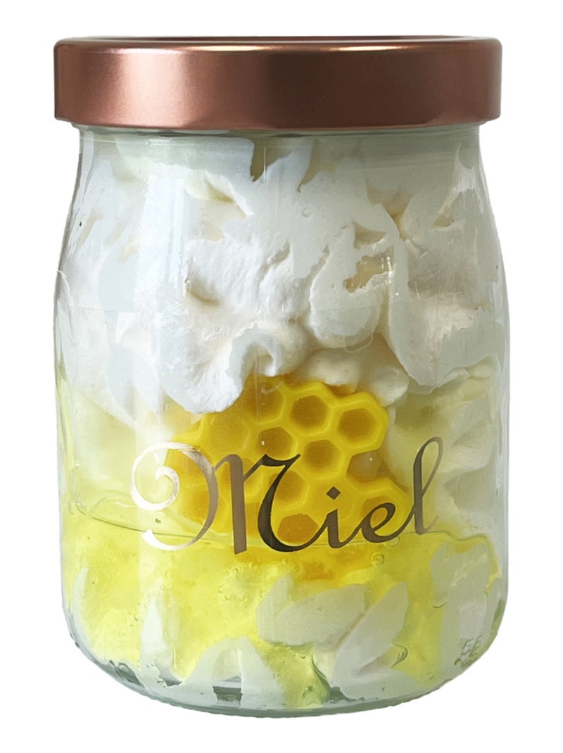 Bougie parfumée jarre mousse au miel Blanc - Kiabi