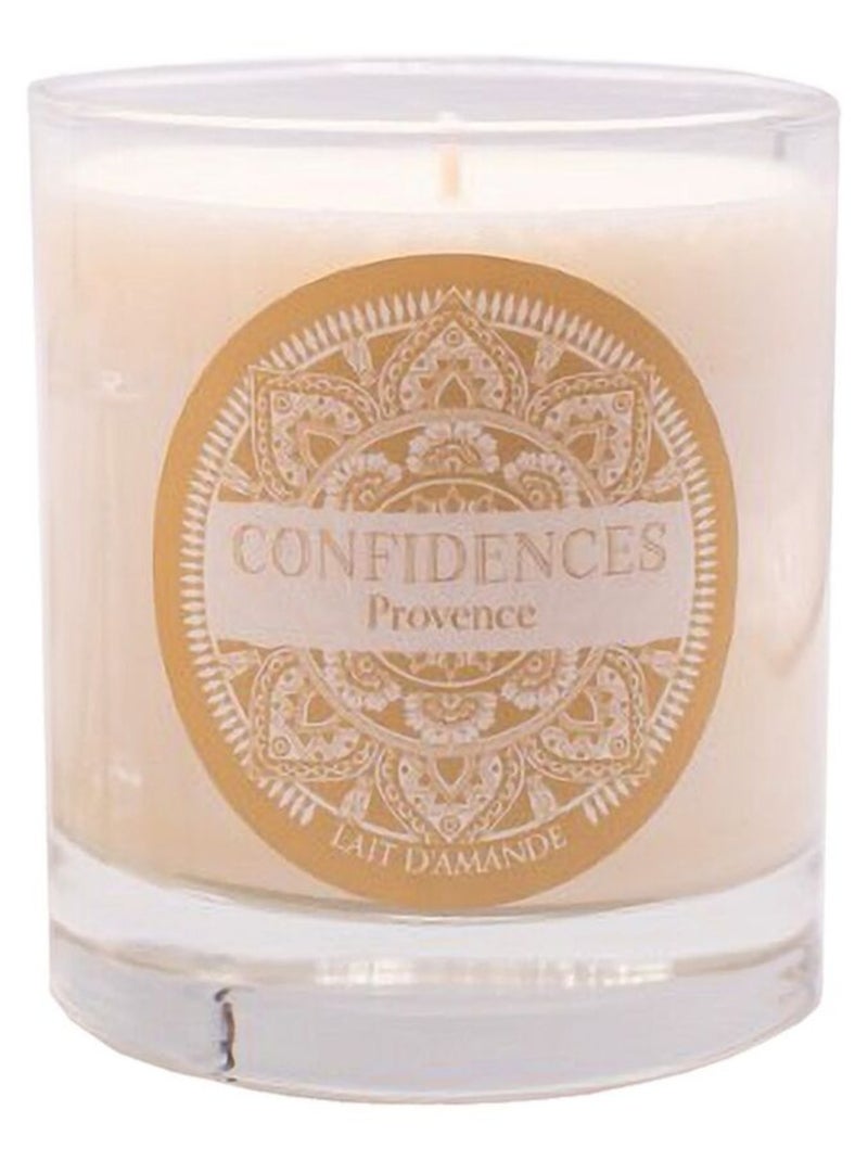 Bougie parfumée lait amande  fabriquée en provence 280 gr Blanc - Kiabi