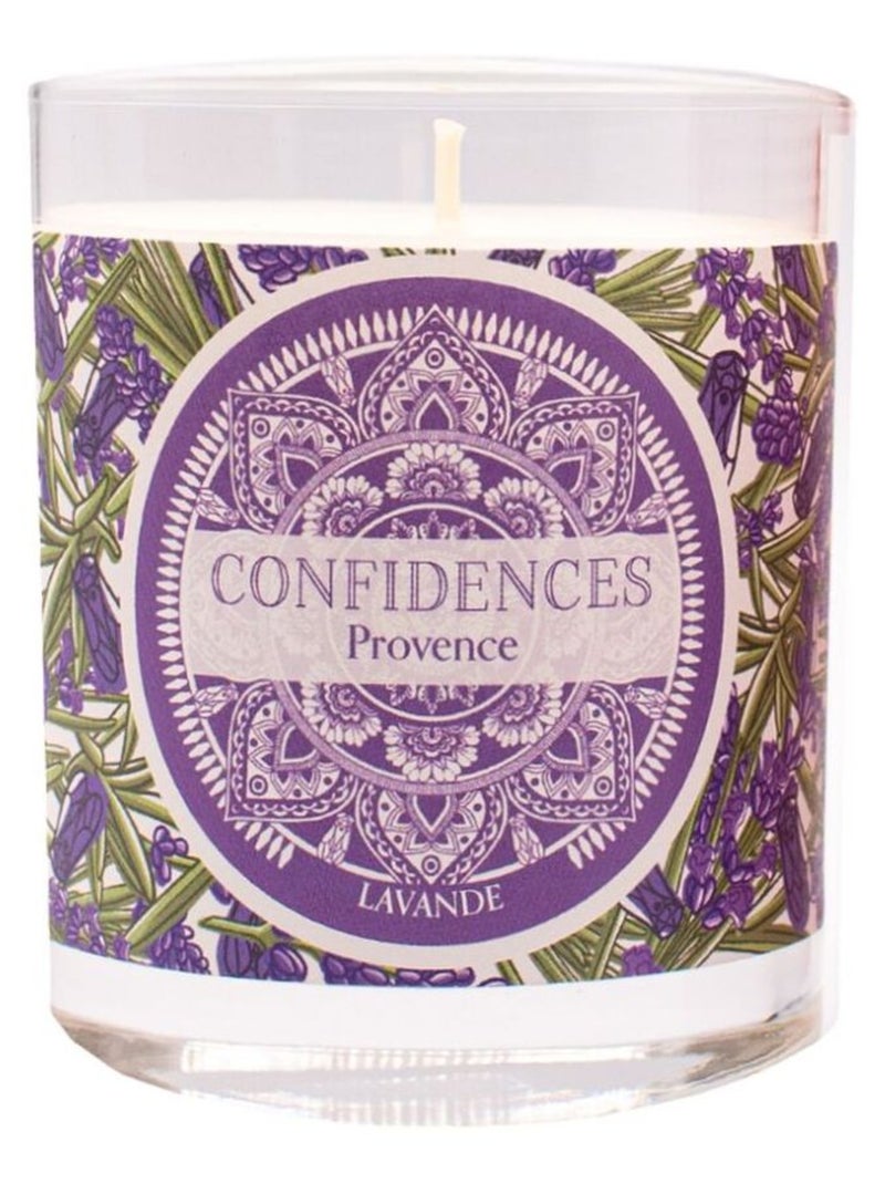 Bougie parfumée lavande fabriquée en provence 180 g Blanc - Kiabi