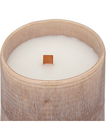 Bougie parfumée pot en céramique à mèche bois MARCO