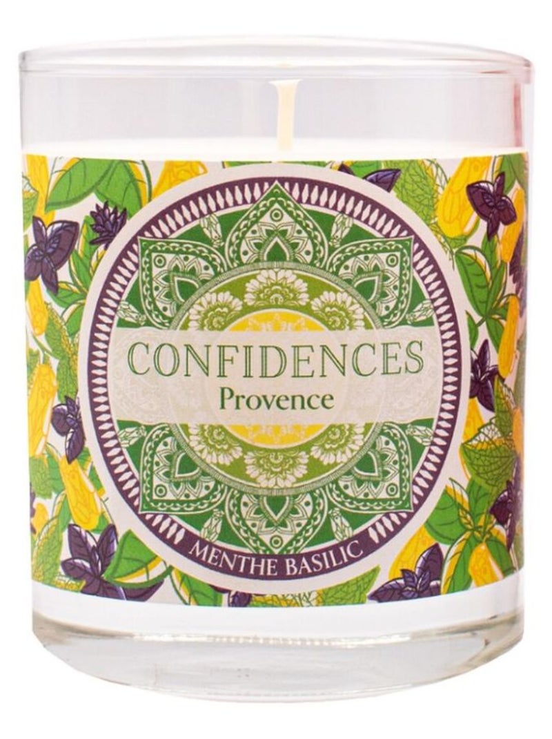 Bougie parfumée menthe basilic fabriquée en provence 280 g Blanc - Kiabi
