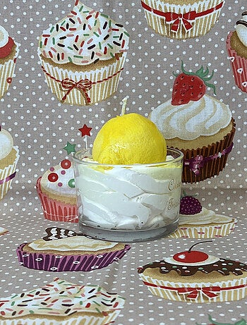 Bougie parfumée mousse au citron