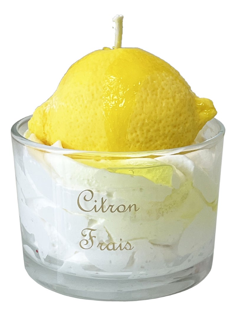 Bougie parfumée mousse au citron Blanc - Kiabi