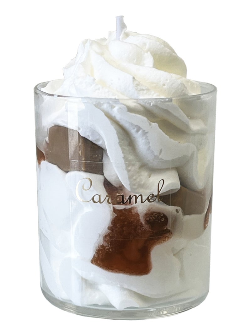 Bougie parfumée mousse et caramel Blanc - Kiabi