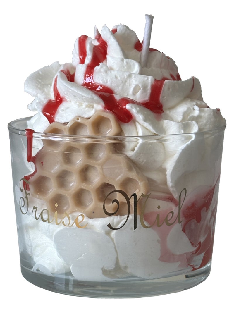 Bougie parfumée mousse fraise miel Blanc - Kiabi