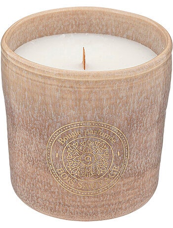 Bougie parfumée pot en céramique à mèche bois MARCO