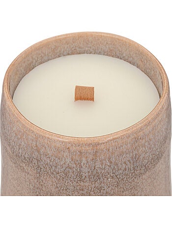 Bougie parfumée pot en céramique à mèche bois MARCO