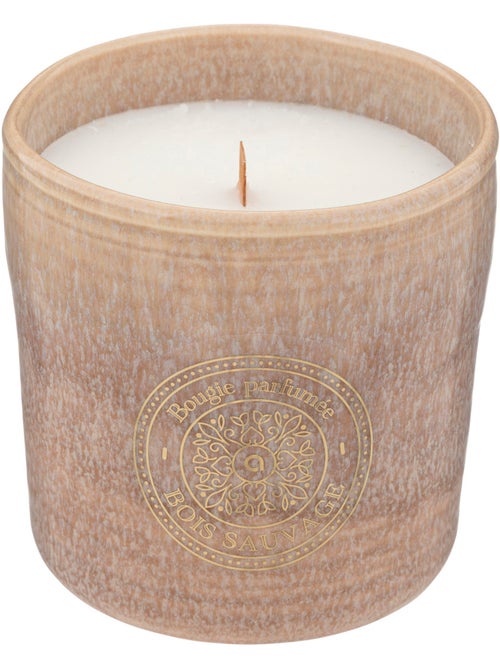 Bougie parfumée pot en céramique à mèche bois MARCO - Kiabi