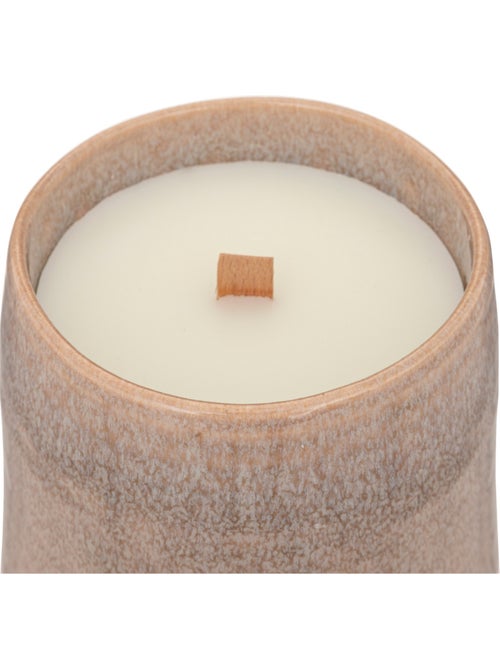 Bougie parfumée pot en céramique à mèche bois MARCO - Kiabi