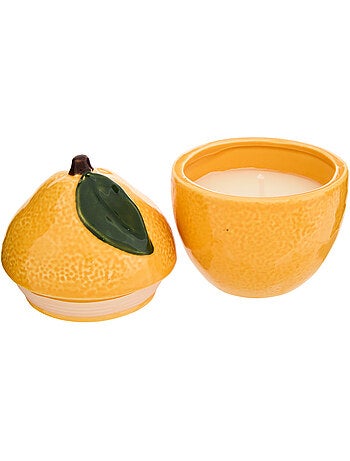 Bougie parfumée pot en céramique forme fruit FRUITY