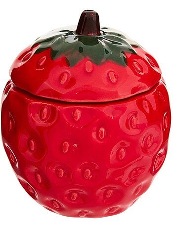 Bougie parfumée pot en céramique forme fruit fruity