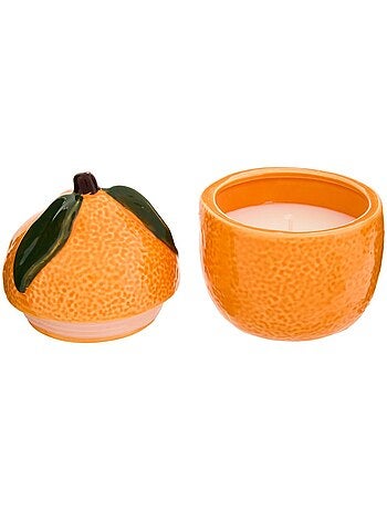 Bougie parfumée pot en céramique forme fruit fruity