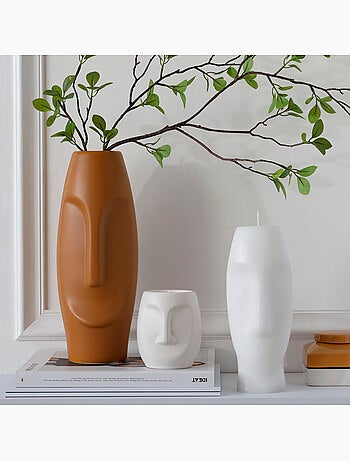 Bougie parfumée pot en céramique visage MAYA