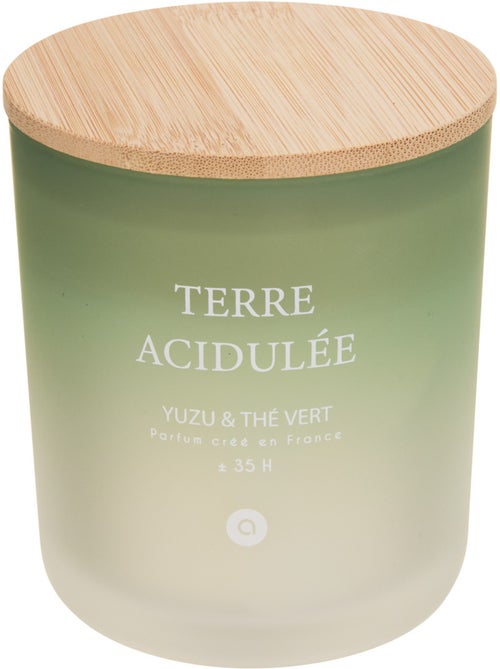 Bougie parfumée pot en verre à couvercle bambou SANA - Kiabi