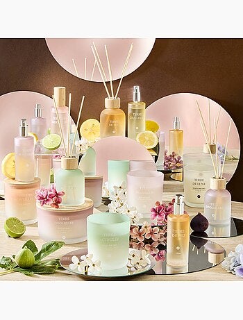 Bougie parfumée pot en verre à couvercle bambou SANA