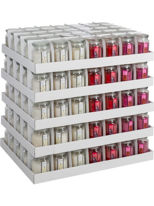Bougie parfumée pot en verre avec couvercle NINA - Kiabi