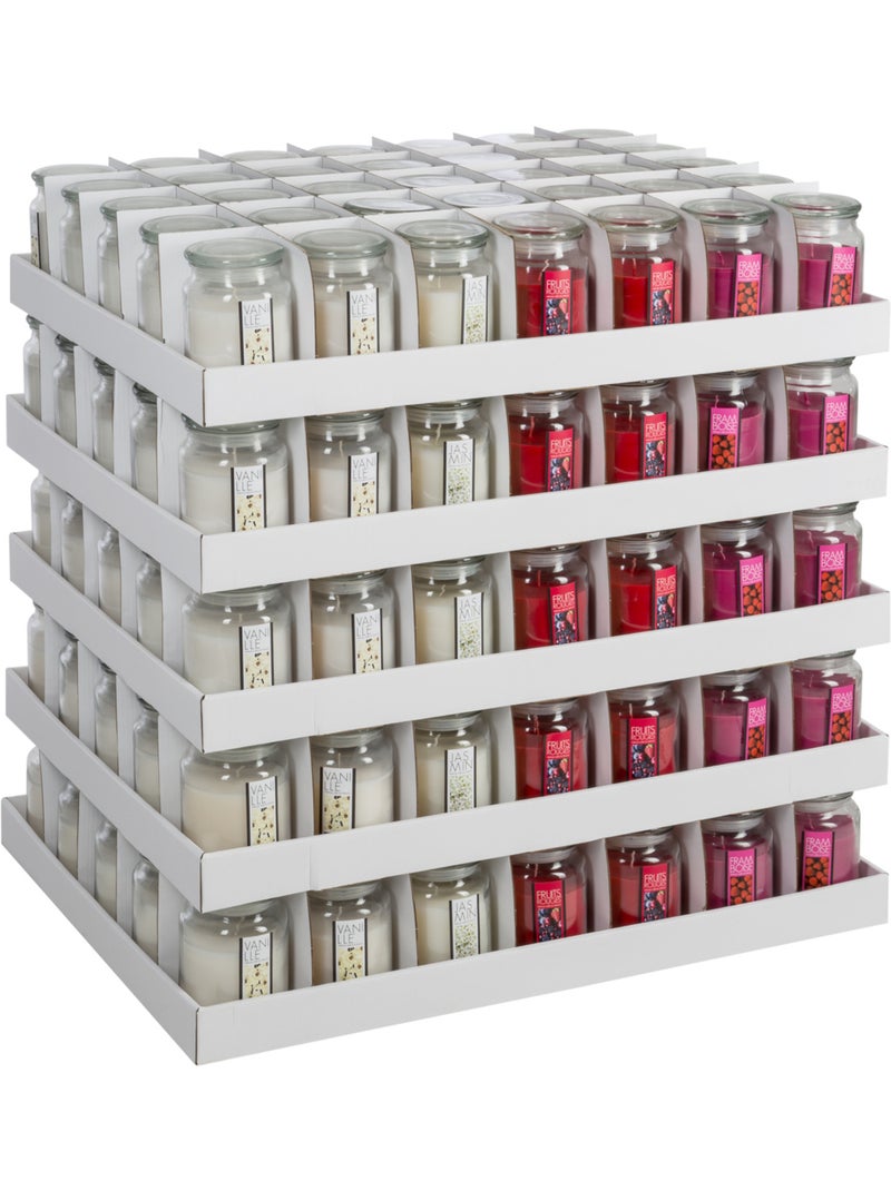 Bougie parfumée pot en verre avec couvercle NINA Rose - Kiabi