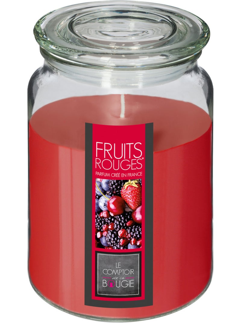 Bougie parfumée pot en verre avec couvercle NINA Rose - Kiabi