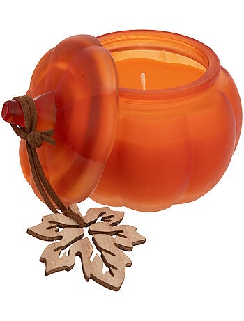 Bougie parfumée citrouille verre D.8,5 cm