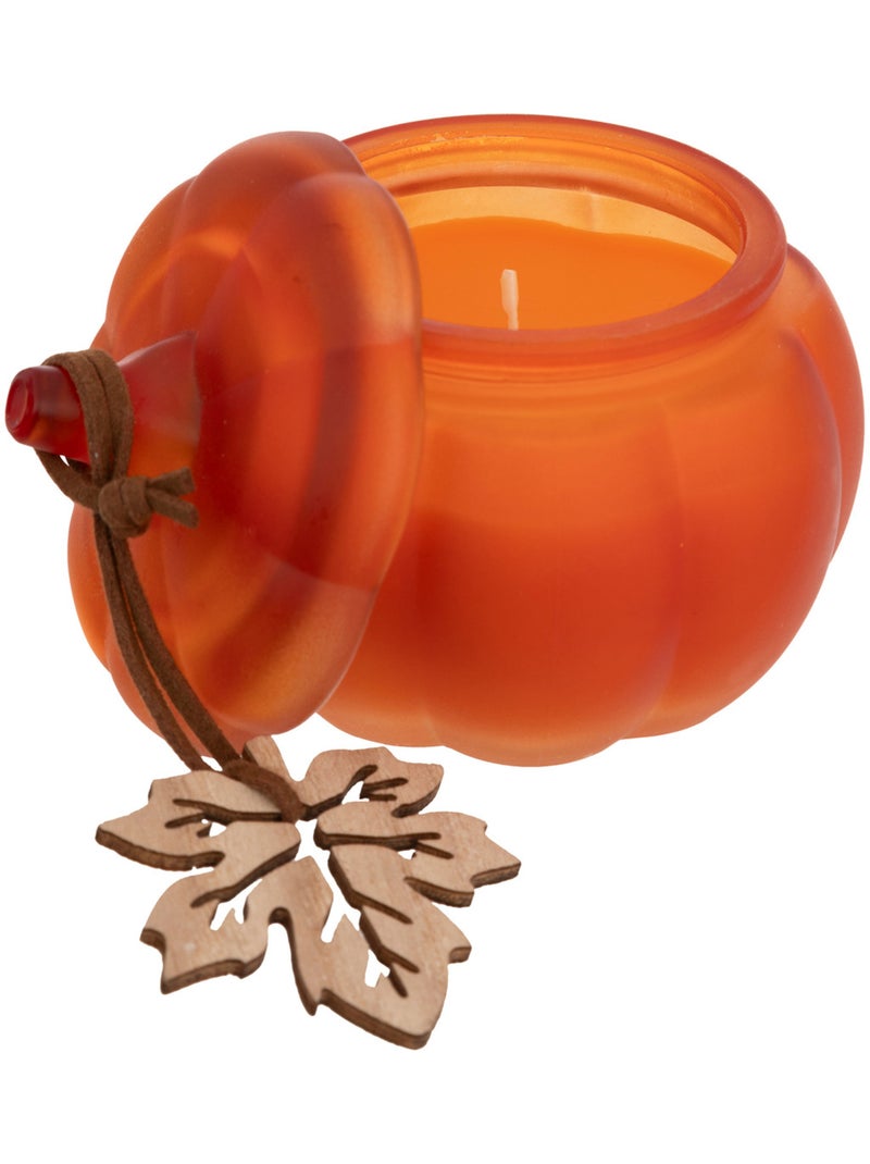 Bougie parfumée pot en verre citrouille Orange - Kiabi