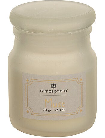 Bougie parfumée pot en verre coloré à bouchon ELOA
