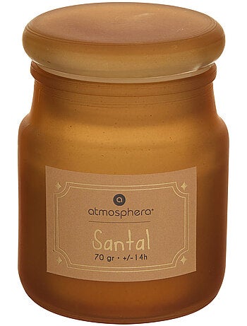 Bougie parfumée pot en verre coloré à bouchon ELOA